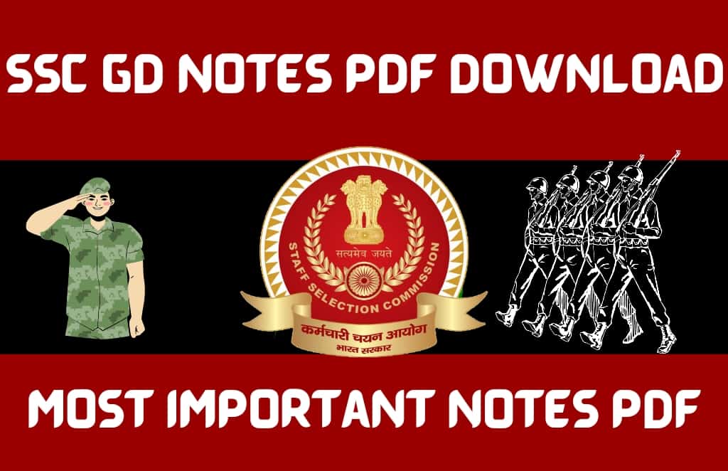 SSC GD Constable Handwritten Notes PDF